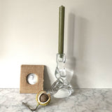  A Heavy Twisted Glass Candlestick